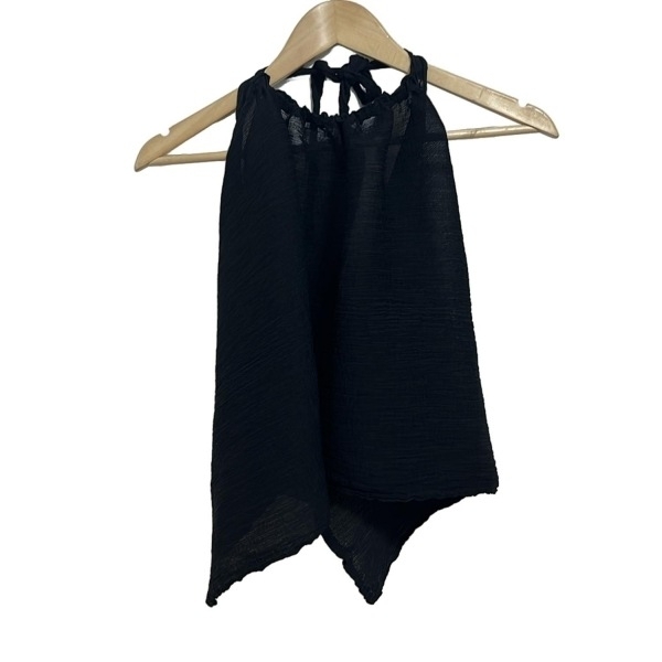 ミー/イッセイミヤケ me ISSEY MIYAKE ホルターネックキャミソール - 黒 レディース トップス拍卖