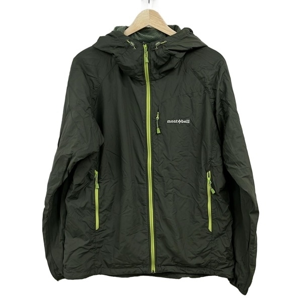 モンベル mont-bell ブルゾン サイズL - ダークグリーン メンズ 長袖/ジップアップ/収納ポーチ付き/春/秋 美品 ジャケット拍卖