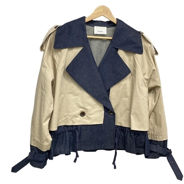 ヤストシ エズミ Yasutoshi Ezumi(EZUMi) サイズS - ベージュ×ダークネイビー レディース 長袖/春/秋 コート拍卖