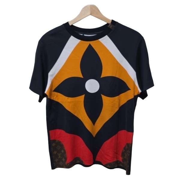 ルイヴィトン LOUIS VUITTON 半袖Tシャツ サイズM RW211A ZZU FKTS18 - ネイビー×マルチ レディース クルーネック/モノグラム柄 美品拍卖