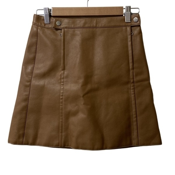 バーバリーブルーレーベル Burberry Blue Label ミニスカート サイズ36 S - ライトブラウン レディース フェイクレザー 美品 ボトムス拍卖