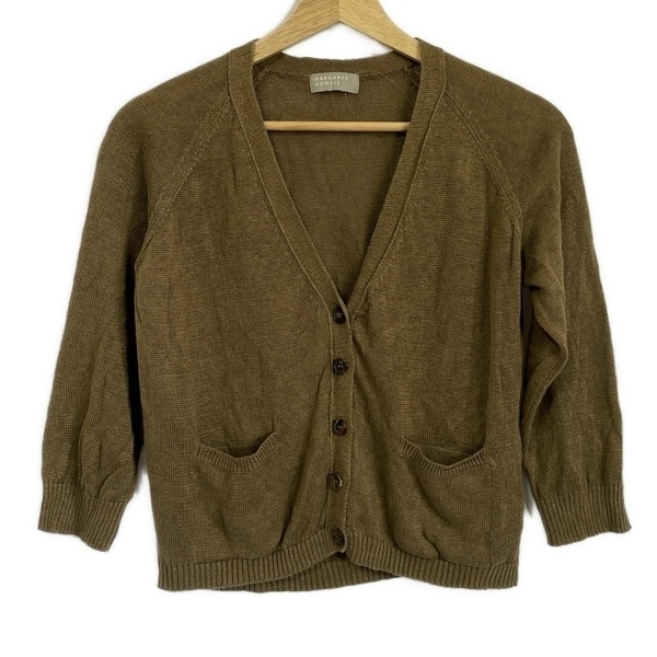 マーガレットハウエル MargaretHowell カーディガン サイズ2 M - ブラウン レディース 長袖 美品 トップス拍卖