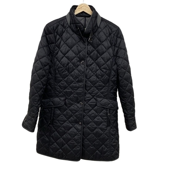 レリアン Leilian サイズ9 M - 黒 レディース 長袖/フェイクレザー/キルティング/中綿/冬 コート拍卖