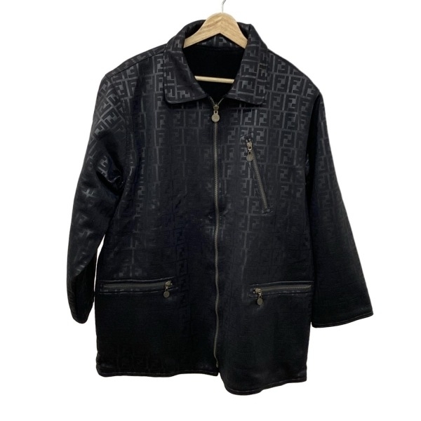 フェンディ FENDI jeans ブルゾン - 黒 レディース 長袖/リバーシブル/ジップアップ/秋/冬 美品 ジャケット拍卖