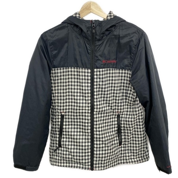 コロンビア columbia ブルゾン サイズS - ダークグレー×黒×アイボリー レディース 長袖/チェック柄/OMNI-HEAT/中綿/冬 ジャケット拍卖