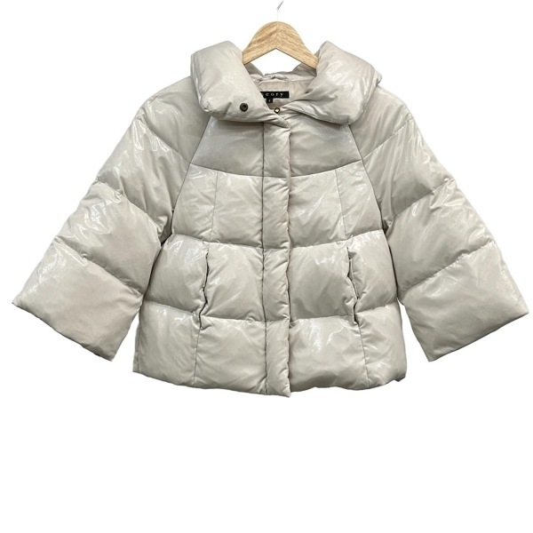 セオリー theory ダウンジャケット サイズS - アイボリー レディース 七分袖/ショート丈/冬 ジャケット拍卖