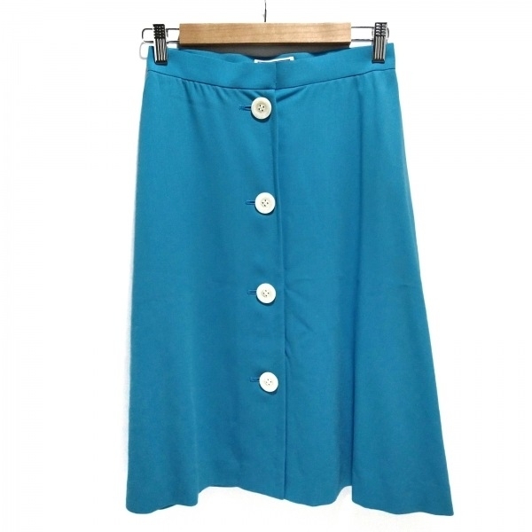 イヴサンローラン YvesSaintLaurent 巻きスカート サイズM - ブルー レディース ひざ丈 ボトムス拍卖