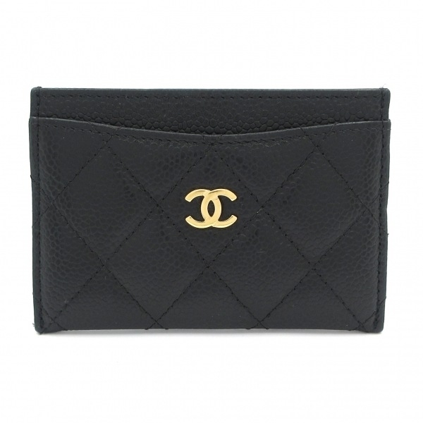 シャネル CHANEL カードケース AP0213 マトラッセ 黒 ココマーク/ゴールド金具 財布拍卖