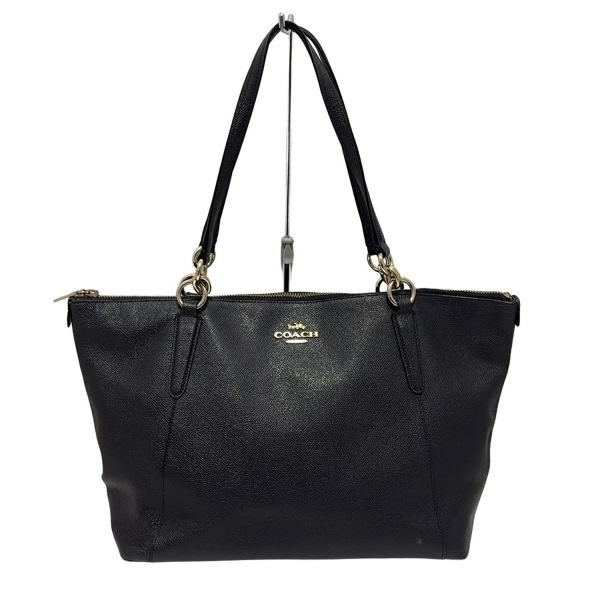 コーチ COACH トートバッグ F57526 クロスグレーンレザー ジップ トップ トート レザー ダークネイビー バッグ拍卖