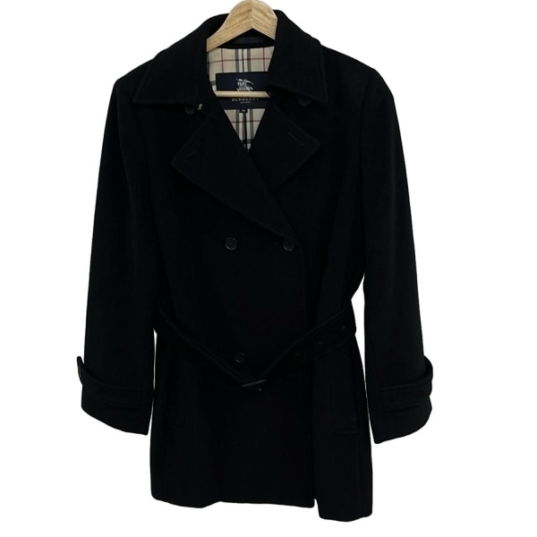 バーバリーロンドン Burberry LONDON Pコート サイズ38 L - 黒 レディース 長袖/アンゴラ混/秋/冬 コート拍卖