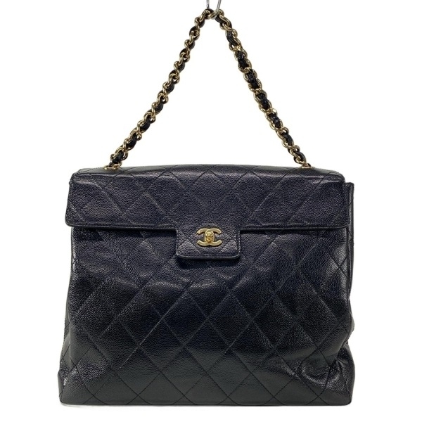 シャネル CHANEL ハンドバッグ マトラッセ 黒 チェーンハンドル/ゴールド金具 バッグ拍卖