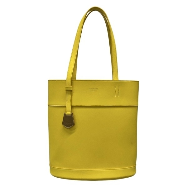 サルバトーレフェラガモ FERRAGAMO/SalvatoreFerragamo トートバッグ 217533 チャーミングトート レザー イエロー バッグ拍卖