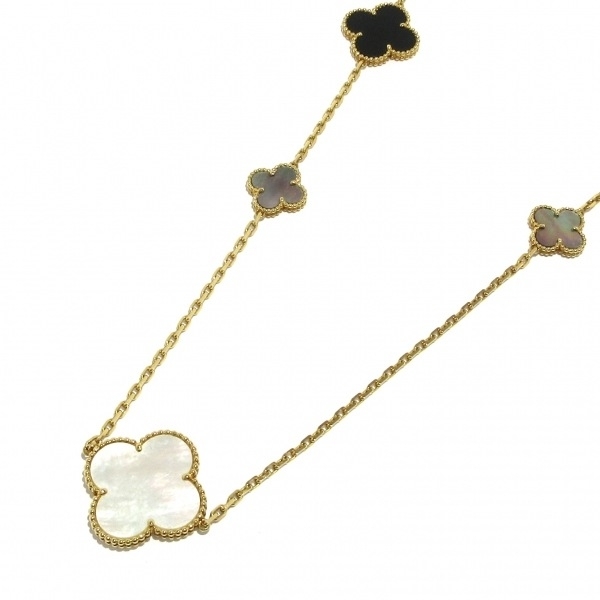 ヴァンクリーフ&アーペル VanCleef & Arpels ネックレス VCARD79400 マジック アルハンブラ ロングネックレス K18YG×白×グレー拍卖