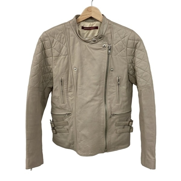 コントワーデコトニエ COMPTOIR DES COTONNIERS ライダースジャケット サイズS - ベージュ レディース 長袖/レザー/キルティング/秋/冬拍卖