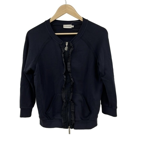 モンクレール MONCLER ブルゾン サイズM MAGLIA COLLO ALLA COREANA ネイビー レディース 長袖/フリル/春/秋 ジャケット拍卖