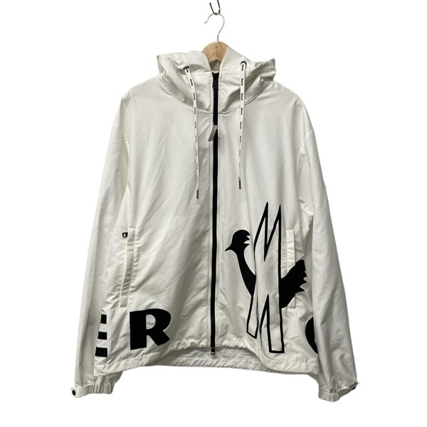 モンクレール MONCLER ブルゾン サイズ6 F10911A71500 MYTHOS 白×黒 長袖/ウインドブレーカー ジャケット拍卖
