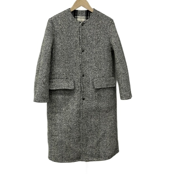 ドゥロワー Drawer サイズ36 S 6525-234-0529 - 黒×白 レディース チェック柄/リバーシブル/冬物 コート拍卖