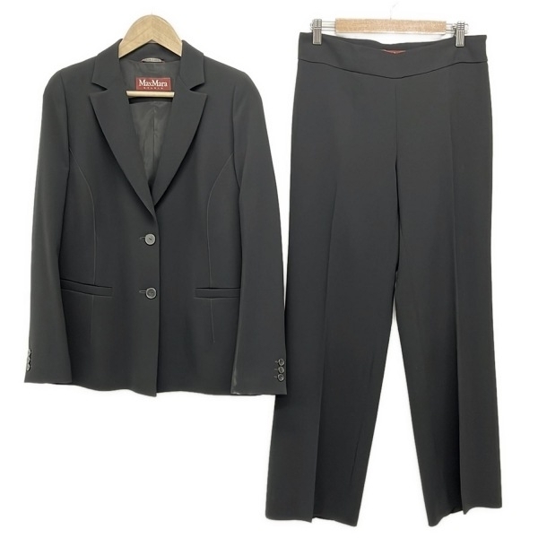 マックスマーラスタジオ Max Mara STUDIO レディースパンツスーツ サイズ12 L - 黒 レディース 肩パッド レディーススーツ拍卖