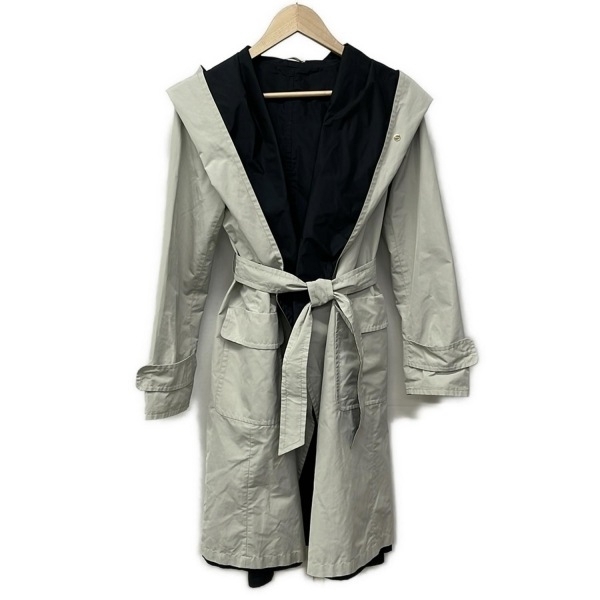 マックスマーラ Max Mara サイズ38 S - ライトグレー×ダークネイビー レディース 長袖/リバーシブル/CITY/春/秋 美品 コート拍卖