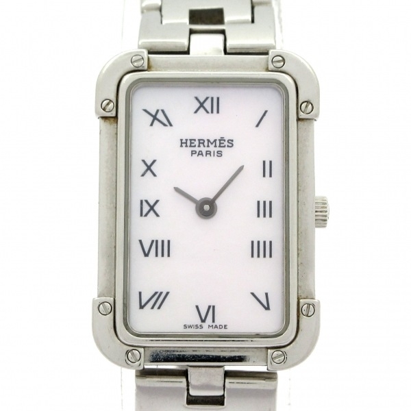 HERMES(エルメス) 腕時計 クロアジュール CR2.210 レディース SS/シェル文字盤 ピンクシェル拍卖