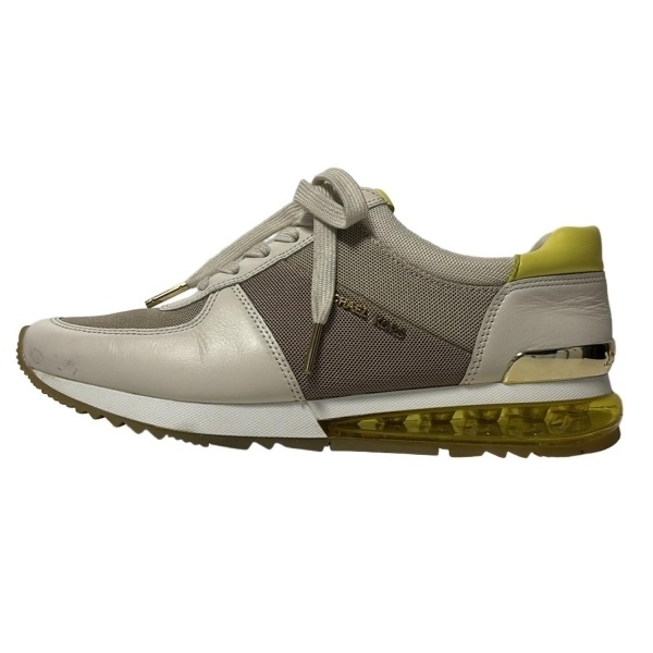 マイケルコース MICHAEL KORS スニーカー 7.5 M - レザー ベージュ×ライトブラウン×イエロー レディース 美品 靴拍卖