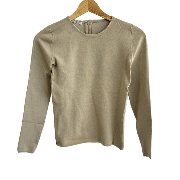 プラダ PRADA 長袖セーター/ニット サイズ38 S - ベージュ レディース クルーネック/シルク 美品 トップス拍卖