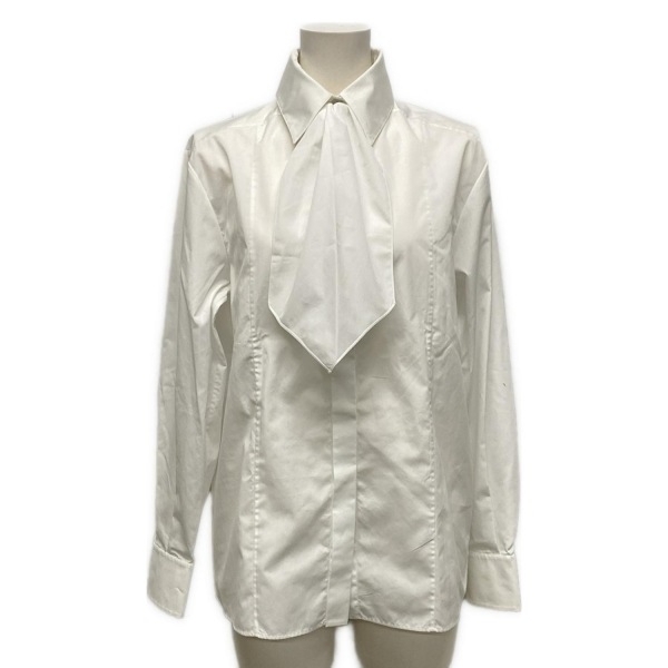 シャネル CHANEL 長袖シャツブラウス サイズ38 M P63241 - ポリエステル、コットン 白 レディース ココマーク/ボウタイ 美品 トップス拍卖