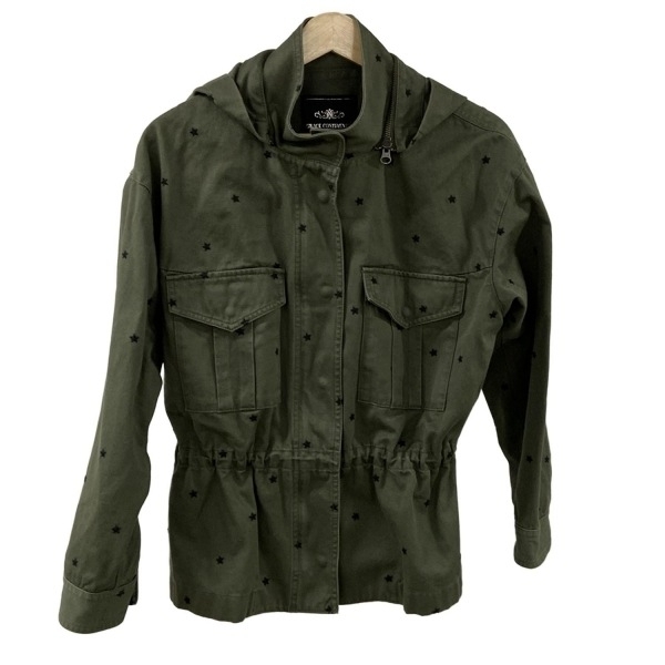 グレースコンチネンタル GRACE CONTINENTAL サイズ36 S - カーキ×黒 レディース 長袖/スター(星)/フード着脱可/春/秋 コート拍卖