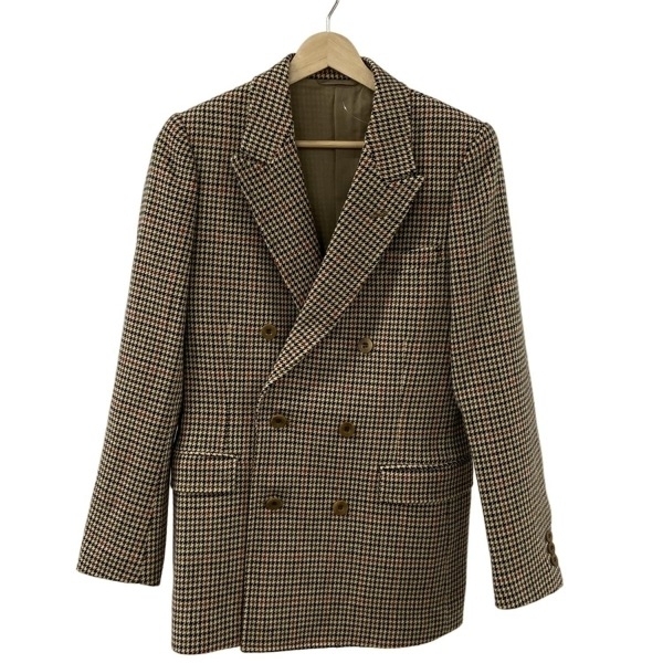 ユニオンランチ UNION LAUNCH サイズXSMALL - ベージュ×マルチ レディース 長袖/千鳥格子柄/春 美品 ジャケット拍卖