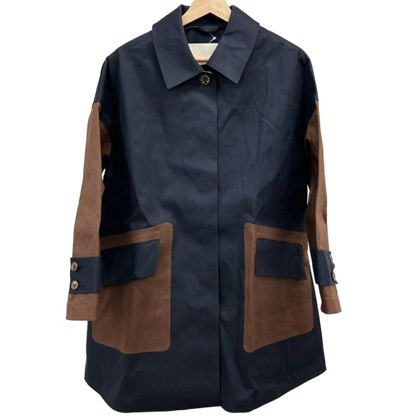マッキントッシュ MACKINTOSH サイズ6 M - ダークネイビー×ブラウン レディース 長袖/春/秋 コート拍卖