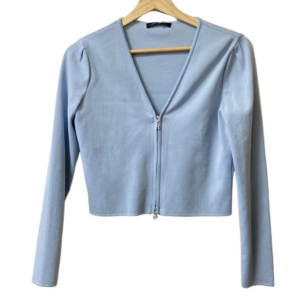 ルネ Rene カーディガン サイズ36 S - ライトブルー レディース 長袖/ジップアップ/basic 美品 トップス拍卖