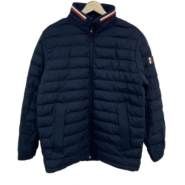 トミーヒルフィガー TOMMY HILFIGER ブルゾン サイズM - ダークネイビー×レッド×マルチ レディース 長袖/ジップアップ/中綿/秋/冬拍卖