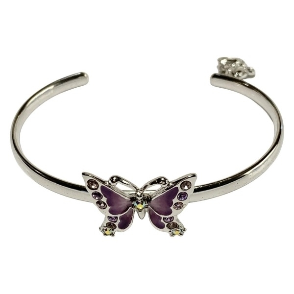 アナスイ ANNA SUI バングル - シルバー×ライトパープル×クリア バタフライ(蝶) アクセサリー(腕)拍卖