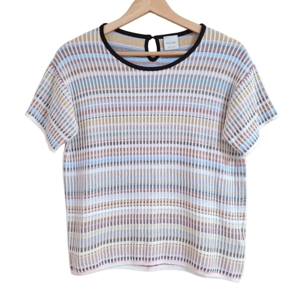 ポールスミス PaulSmith 半袖カットソー サイズXS - 白×黒×マルチ レディース トップス拍卖