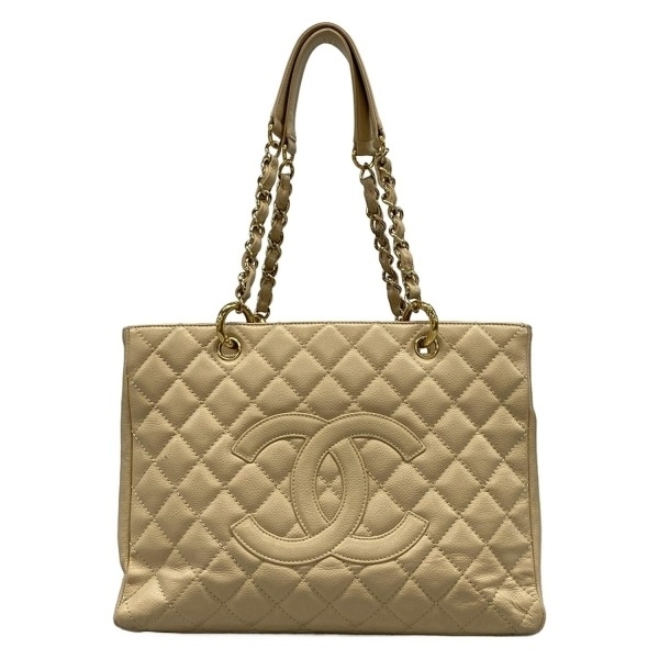 シャネル CHANEL トートバッグ A50995 復刻チェーントート(GST) ベージュ ゴールド金具 バッグ拍卖
