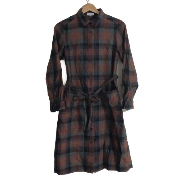 マッキントッシュフィロソフィー MACKINTOSH PHILOSOPHY サイズ36 M - ダークブラウン×レッド×マルチ レディース ワンピース拍卖