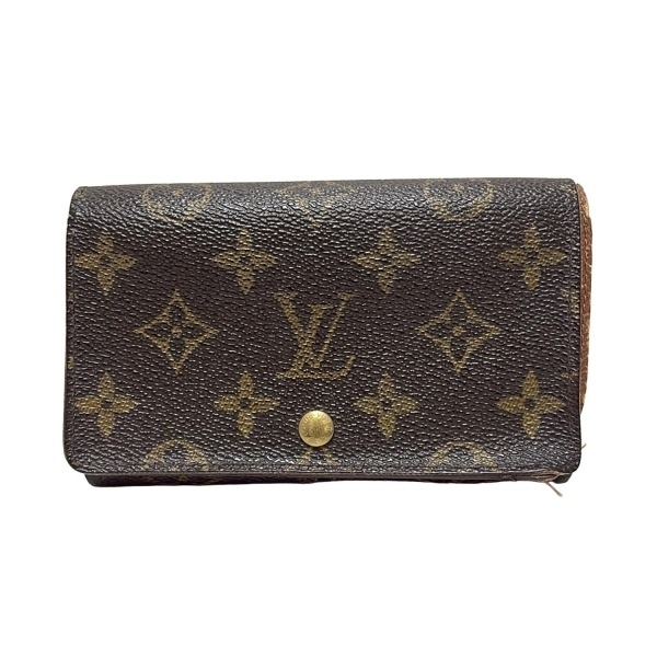 ルイヴィトン LOUIS VUITTON 2つ折り財布 M61730 ポルトモネビエトレゾール レザー - RA0997 財布 モノグラム拍卖