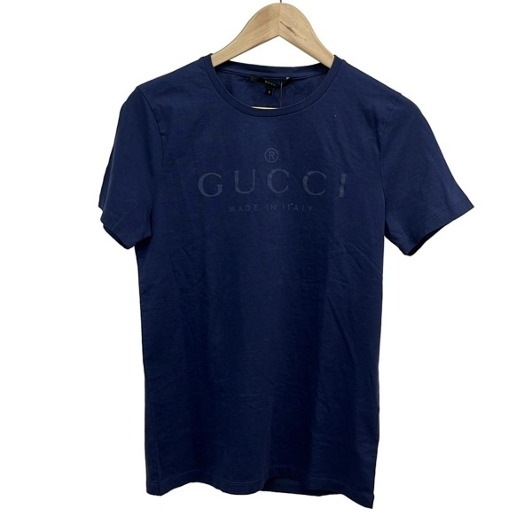 グッチ GUCCI 半袖Tシャツ サイズS S 232654 X3469 - ネイビー×グレー メンズ クルーネック 美品 トップス拍卖
