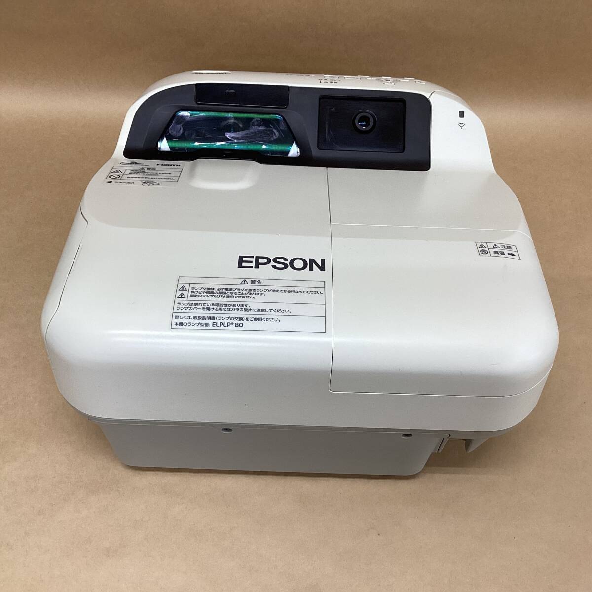 【250918b004-5】 ランプ使用2589時間 エプソン プロジェクター EB-590WT 3300lm HDMI 無線LAN対応(アダプター欠品の為別途購入必要) D-SUB拍卖