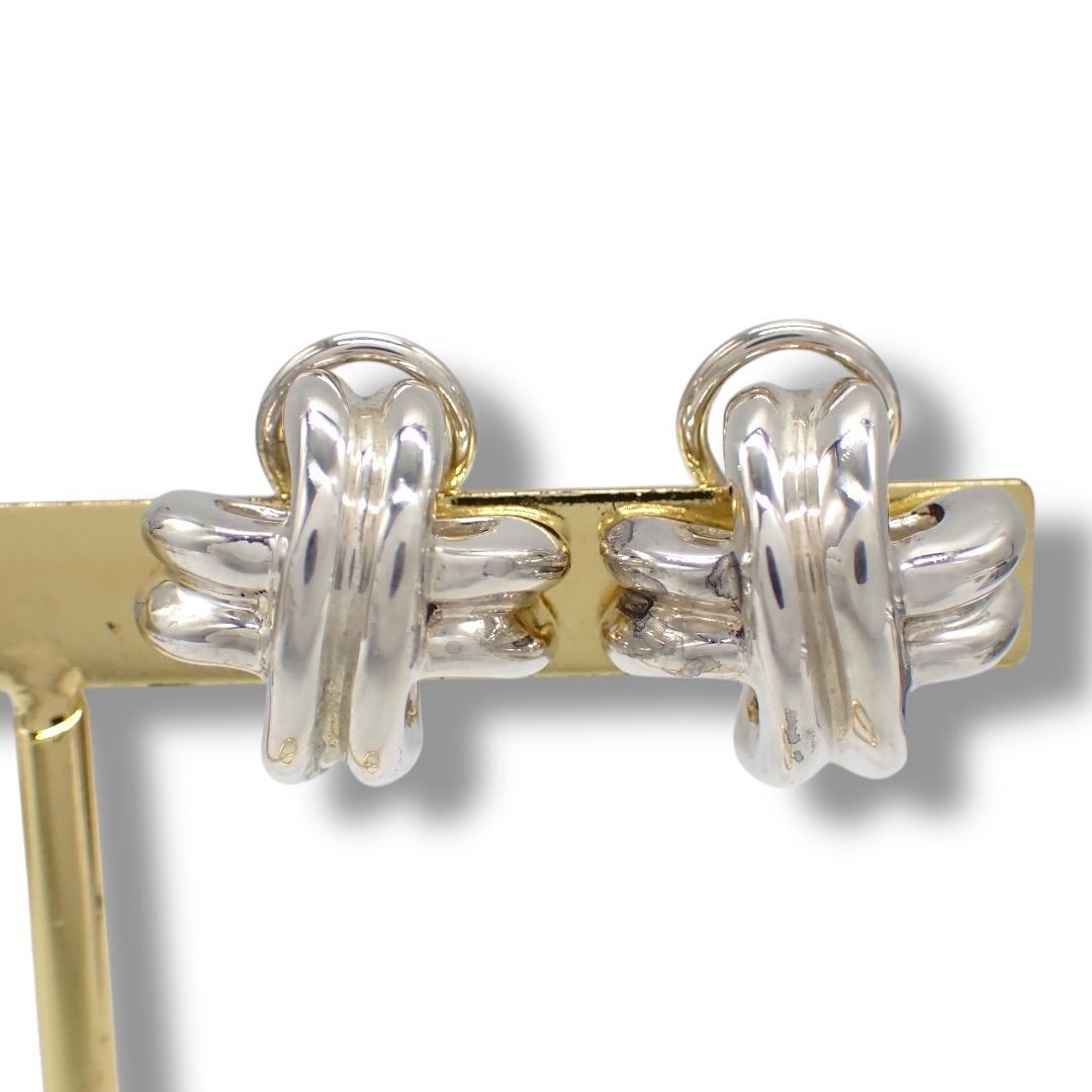ティファニー Tiffany & Co. シグネチャークロス クロス イヤリング 925 シルバー スターリングシルバー 4388拍卖