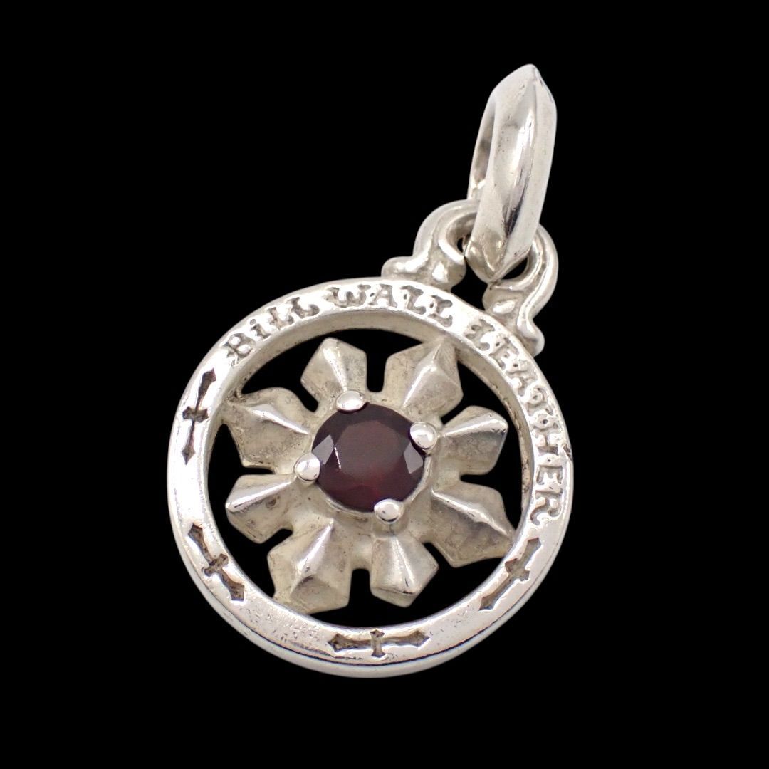 Bill Wall Leather ビルウォールレザー ミッドスター ペンダントトップ ネックレストップ シルバー レッド 4393拍卖