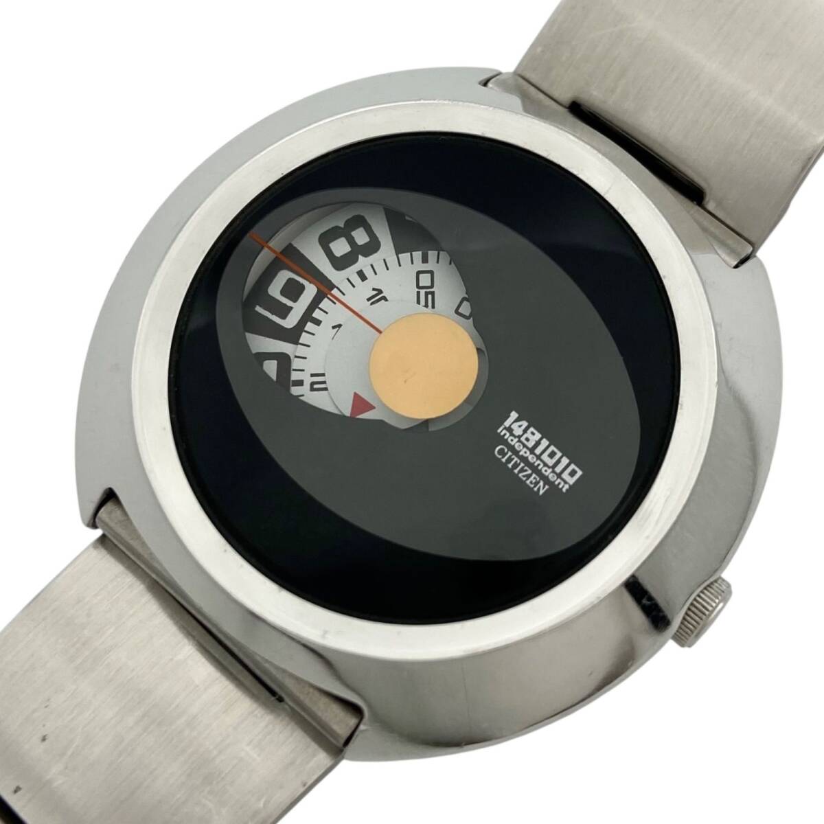 訳あり 新品電池/稼働 シチズン CITIZEN 1481010 インディペンデント independent 腕時計 シルバー ブラック アナログ クォーツ ts5拍卖