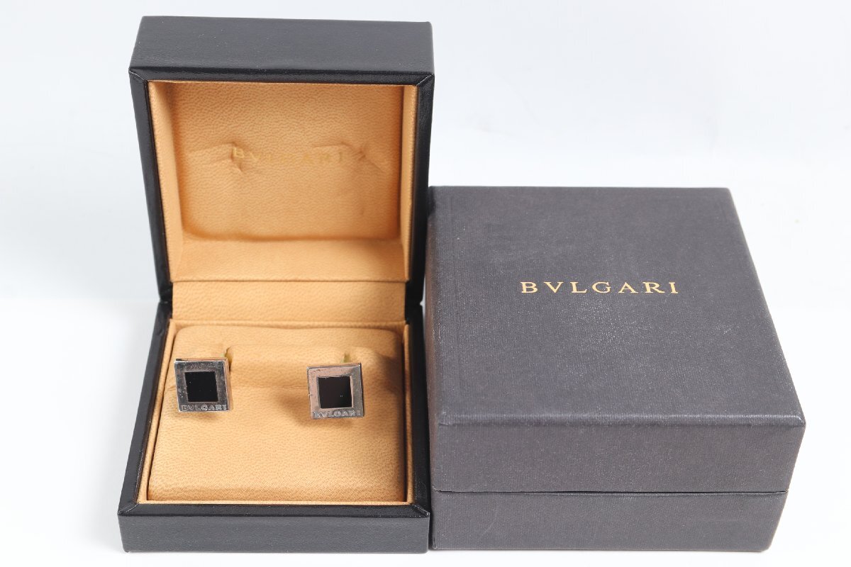 BVLGARI ブルガリ 925刻印 カフス カフスボタン メンズ 紳士 アクセサリー ケース付き 9678-MS拍卖