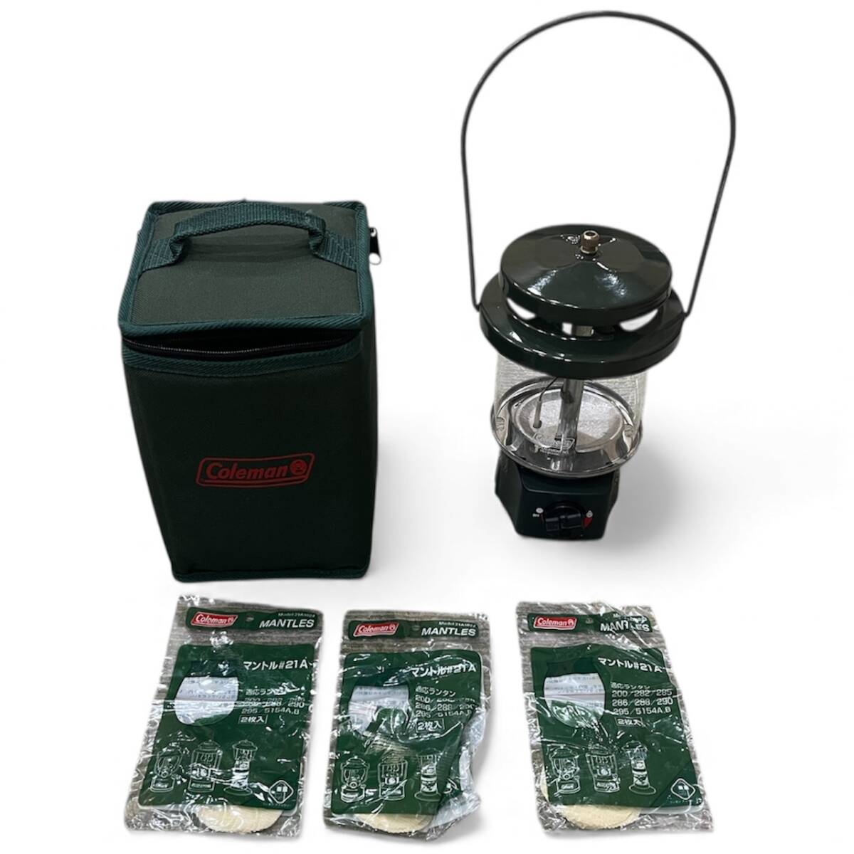 【管理101】Coleman ガスランタン 本体 ケース マントル3個 キャンプ アウトドア拍卖