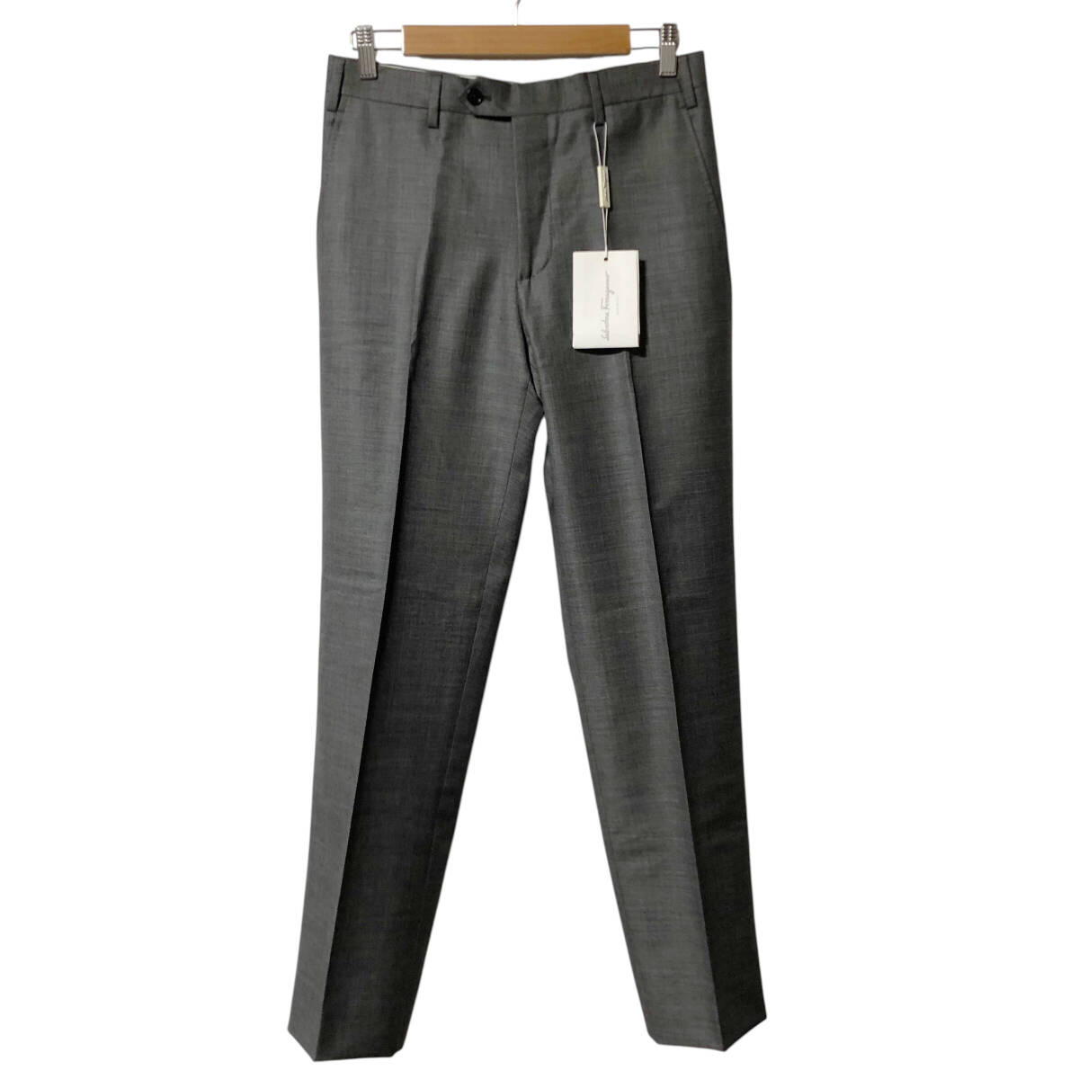 Salvatore Ferragamo サルヴァトーレフェラガモ スラックス パンツ ウール 44 グレー イタリア製 メンズ A16拍卖