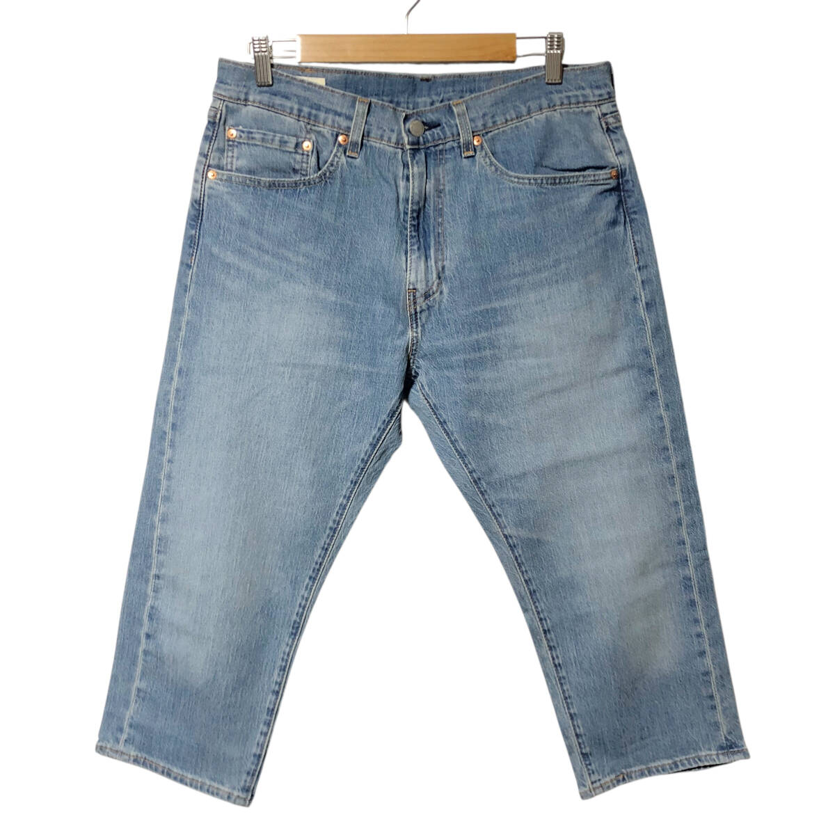 Levi’s リーバイス 505 COOL クロップド スリム ジーンズ デニムパンツ W32 ストレッチ 7分丈 メンズ A35拍卖