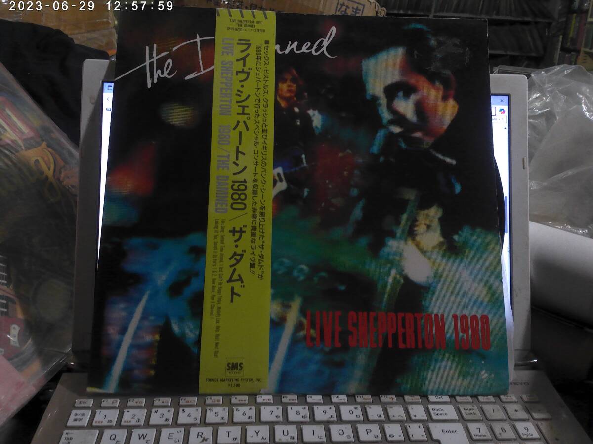 ダムド DAMNED / LIVE SHEPPERTON 1980 ライヴ・シェパートン 1980 帯付LP ジャケ上下裂けあり Dave Vanian Captain Sensible Rat Scabies拍卖