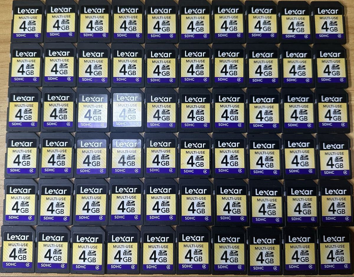 ■送料無料■ Lexar SDHC SDカード4GB メモリーカード 60枚まとめ売り拍卖