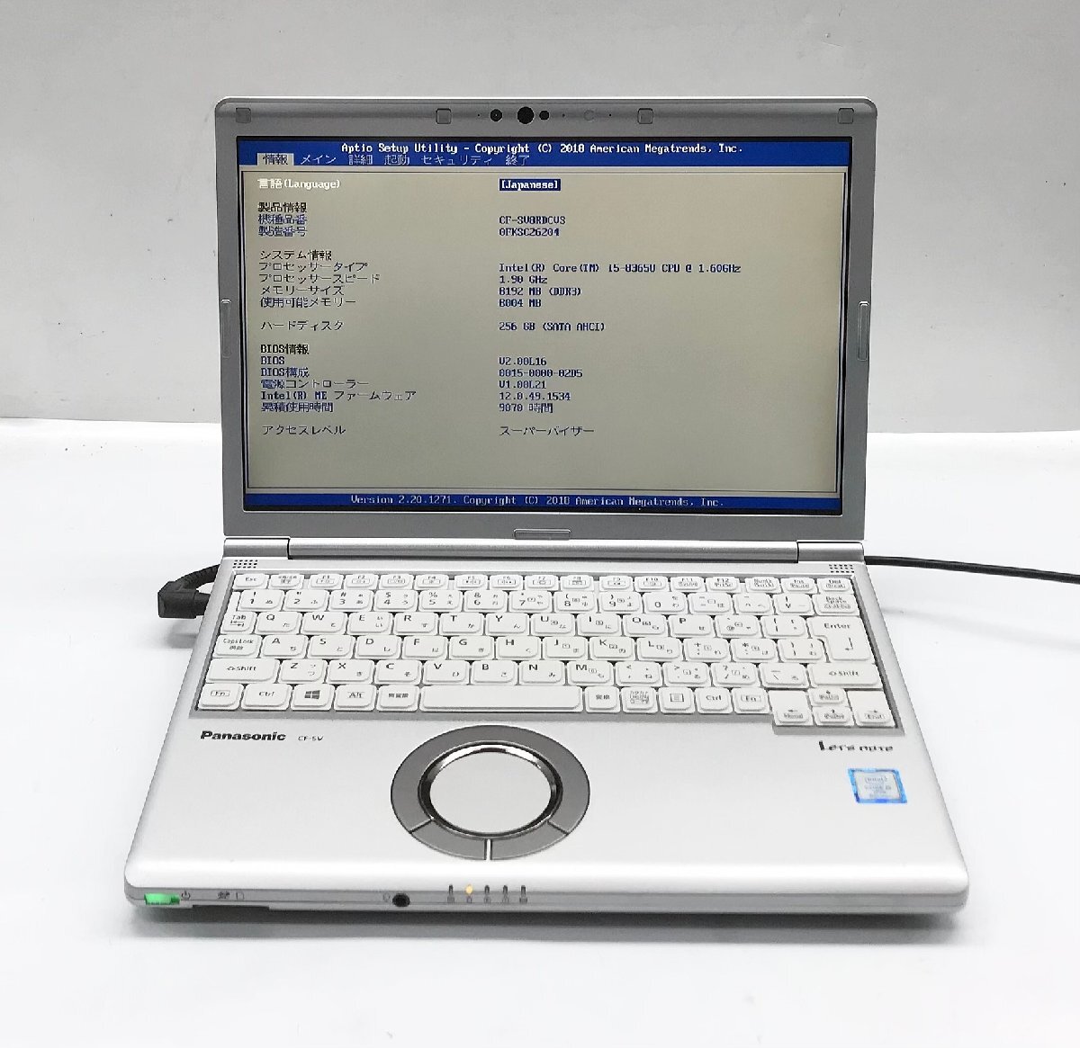 NT: Panasonic CF-SV8RDCVS Corei5-8365U /メモリ:8GB/SSD:256GB/ 無線/ノートパソコン拍卖