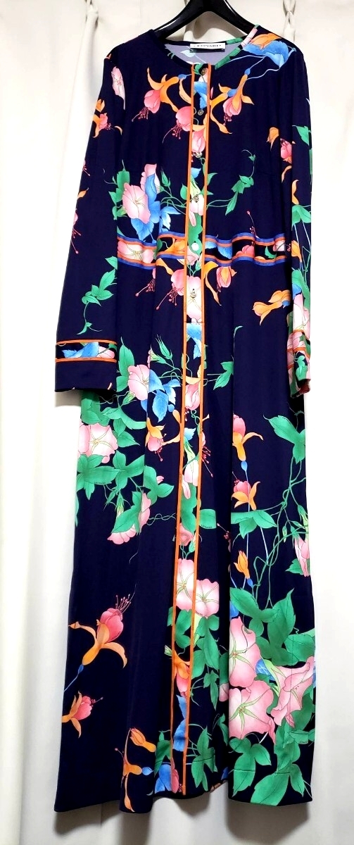 【試着のみ】レオナールパリ インポート ロングワンピース 42拍卖